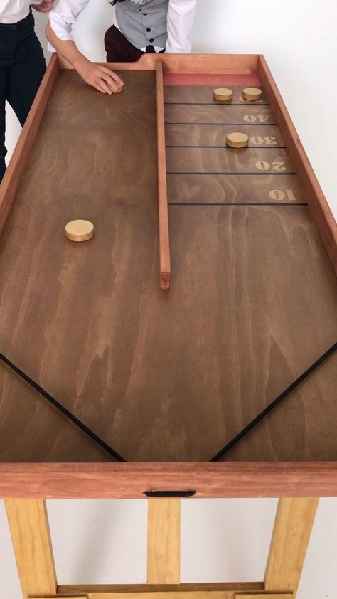 Diy Wooden Games, Table Top Game, Diy Yard Games, Wooden Board Games, Pub Games, Wood Games, Woodworking Projects For Kids, Bar Games, Family Fun Games