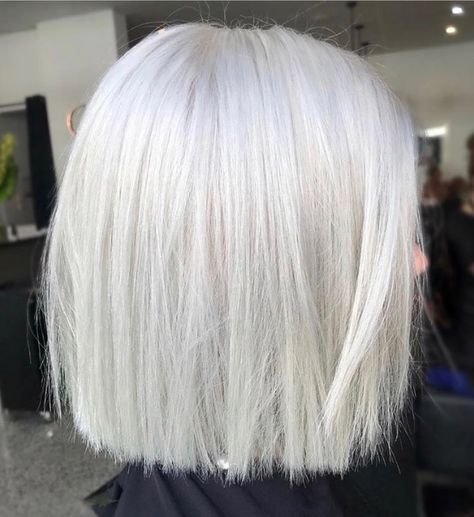 short hair | long bob | lob | platinum blond | silver | blunt cut Character Hair, Icy Blonde Hair, Ash Blonde Hair, Lob Hairstyle, Hair 2024, Platinum Hair, White Blonde, Long Bob Hairstyles, Going Gray