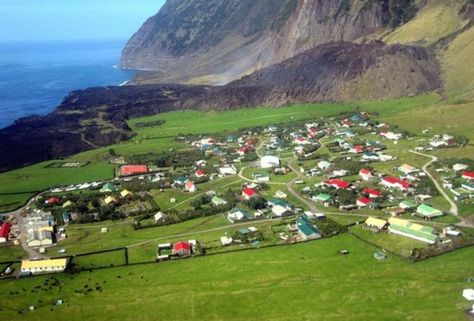 Tristan da Cunha the most remote island in the world-Tristan da Cunha Saint Helena Island, Island Destinations, Remote Island, Tristan Da Cunha, Desert Island, Island Tour, Island Getaway, Amazing Pics, Travel Images