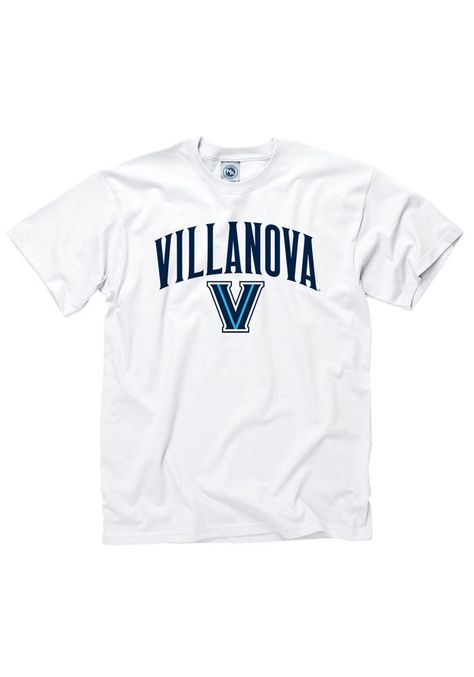 Show off your team pride in this Villanova Wildcats White Arch Short Sleeve T Shirt! This Villanova Short Sleeve Tee features a screen printed wordmark `Villanova` with the V logo. Make sure everyone knows you root for the Wildcats with this White Villanova T Shirt. Go Wildcats! Classic Fit, Tubular construction, Taped neck and shoulders, Quarter-turned to eliminate center crease, Unisex, Fit: True to Size, 100% Cotton White Collegiate Top With Text Print, Collegiate White Pre-shrunk Tops, Collegiate Style White Tops With Logo Print, White Arch, Arch Logo, Short Sleeve T Shirt, Preppy Outfits, School Outfits, Cute Casual Outfits