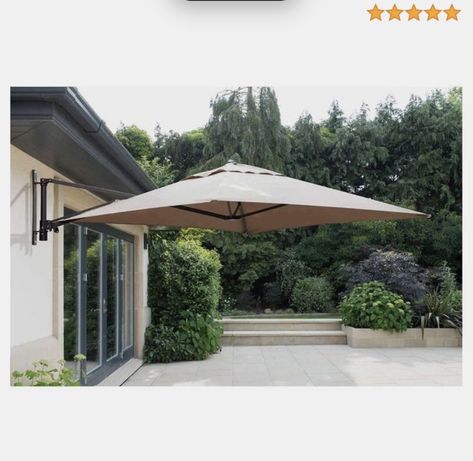 Large Outdoor Umbrella, Cantilever Parasol, Back Garden Design, Backyard Kitchen, Garden Parasols, Outdoor Lounge Set, Decoration Inspiration, Outdoor Umbrella, Backyard Patio Designs