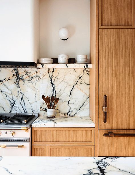 Bring Your Kitchen To Life With The Newest Trends And Products - House & Home Pantry Tile Backsplash, Warm Contemporary Kitchen, Brownstone Renovation, Kitchen Hardware Trends, Soho Apartment, Reclaimed Oak Flooring, West Village Apartment, Home Studios, Brooklyn Brownstone