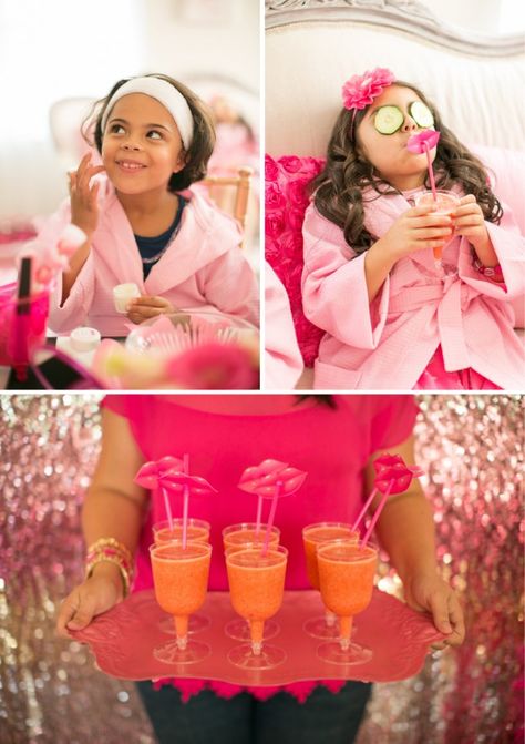 Spa Party Activities, Glam Barbie, Spa Day Party, Kids Spa Party, Spa Girl, Pijama Party, Girl Spa Party, Kids Spa, Wig Costume