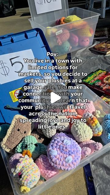 Sold 40 #Plushies at my local garage sale this past weekend for CHEAP!  Why??  Check out the full #Instagram post #Crochet #Knotsmerryyarn #POV Teaching Job, Garage Sale Finds, Smiling Faces, My Community, Crochet Goodies, Pop Ups, Your Opinion, Garage Sale, Garage Sales