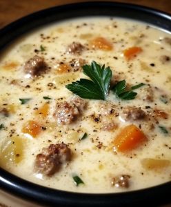 Italian Sausage Gnocchi, Parm Soup, Sausage Gnocchi, Broccoli Potato Soup, Sausage Soup Recipes, Pasta Varieties, Making French Fries, Italian Sausage Soup, Creamy Parmesan