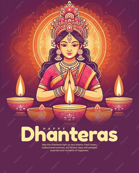 Happy Dhanteras and Dhanatrayodashi with Diwali celebration Social Media Post Template Banner | Premium AI-generated PSD Dhanteras Creative Ads, Dhanteras Post, Diwali Animation, Happy Dhanteras, Island Wallpaper, Photos Of Lord Shiva, Diwali Celebration, Free Business Card Mockup, Birthday Template