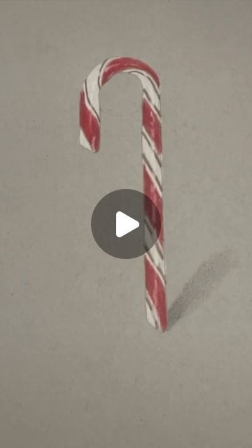 Mark Liam Smith on Instagram: "Draw a realistic candy cane. Holiday drawing lesson for beginners on how to draw a candy cane. #drawinglesson #howtodraw" Realistic Drawings For Beginners, Holiday Drawing, Drawing Lesson, Candy Cane Stripes, December 4, Drawing Lessons, Realistic Drawings, Christmas Watercolor, Candy Cane