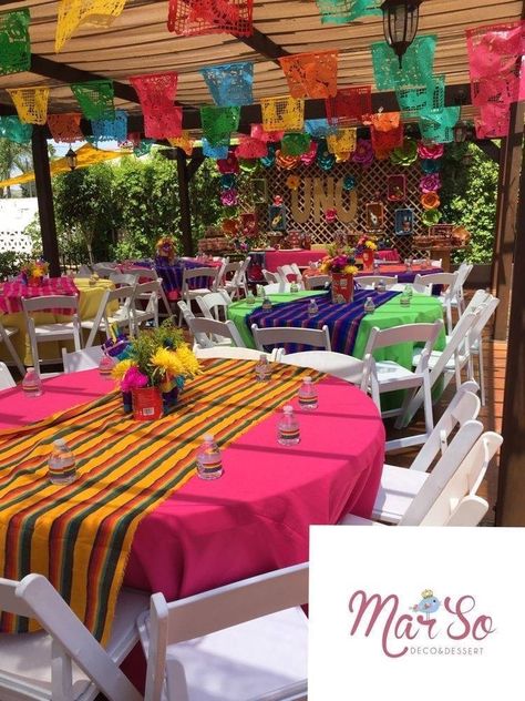 Mexican Quinceanera Ideas Decoration Main Table, Graduation Mexican Party Ideas, Encanto Decoration Party, Mexican Party Themes, Mexican Theme Party Decorations Fiestas, Quinceanera Party Ideas, Quinceanera Ceremony, Mexican Birthday Party Ideas, Mexican Birthday Party Decorations