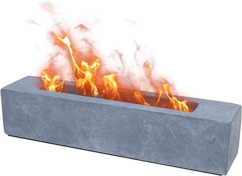 Amazon.com : Large Rectangle Tabletop Fire Pit - Portable Bioethanol Fuel Concrete Smokeless Fire Bowl Table Top Firepit - Tabletop Fireplace - Rubbing Alcohol Smores Maker Personal Fireplace for Indoor Outdoor : Patio, Lawn & Garden Fire Bowl Table, Table Top Fire Pit, Smores Maker, Indoor Fire Pit, Tabletop Fire Pit, Concrete Table Top, Tabletop Fireplaces, Tabletop Firepit, Ethanol Fireplace