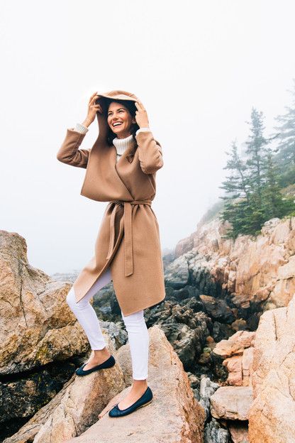 Jackets & Coats | Tuckernuck Camel Coat Outfit Casual, Hooded Wrap Coat, Street Style Ideas, Neutral Coat, Black Hooded Coat, Camel Coat Outfit, Camel Wool Coat, Hooded Coats, Cropped White Tee