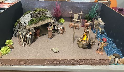 My 8th grade daughter’s Native American project #apache #tribe #schoolprojects Native American Projects, American School, School Project, 8th Grade, School Projects, Nativity, Native American, Table Decorations, Home Decor