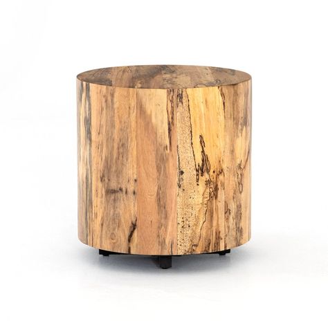 Modern Tiny Cabin, Tree Stump Decor, Spalted Wood, Tree Stump Ideas, Stump Ideas, Tree Stump Table, Cabin Plan, Stump Table, Modern End Table