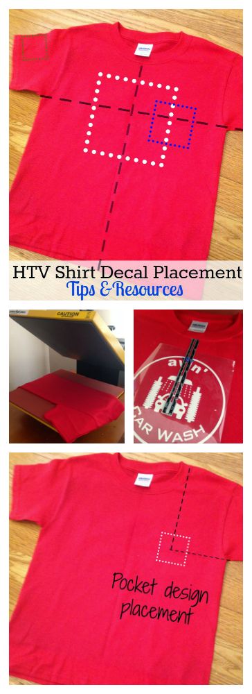 Tips and resources for determining the proper size and placement of HTV decals on t-shirts and other apparel. Iron On Placement For Shirts, Shirts Cricut, Htv Shirts, Heat Transfer Vinyl Projects, Silhouette School Blog, Silhouette School, Silhouette Cameo Tutorials, Logo Placement, Cricut Tips