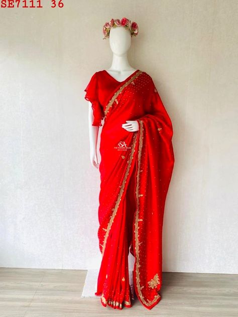 Haven't completed your  𝗧 𝗘 𝗘 𝗝  𝗦 𝗛 𝗢 𝗣 𝗣 𝗜 𝗡 𝗚 yet? Take your ease because SA is spilling its feeds with myriad collections of attires for this FESTIVE❤ ________________________________________________ ~Featuring red saree with meticulous handembroideries coordinated with flutter sleeve blouse ________________________________________________ ♡Sweta Acharya's Design♡ Swipe to see more pictures  _________________________________________________ SA- The Fashion House provides: • Custo Flutter Sleeve Blouse, Red Saree, Pink Clouds, East West, Fashion House, Flutter Sleeve, The Fashion, Victorian Dress, Sleeve Blouse