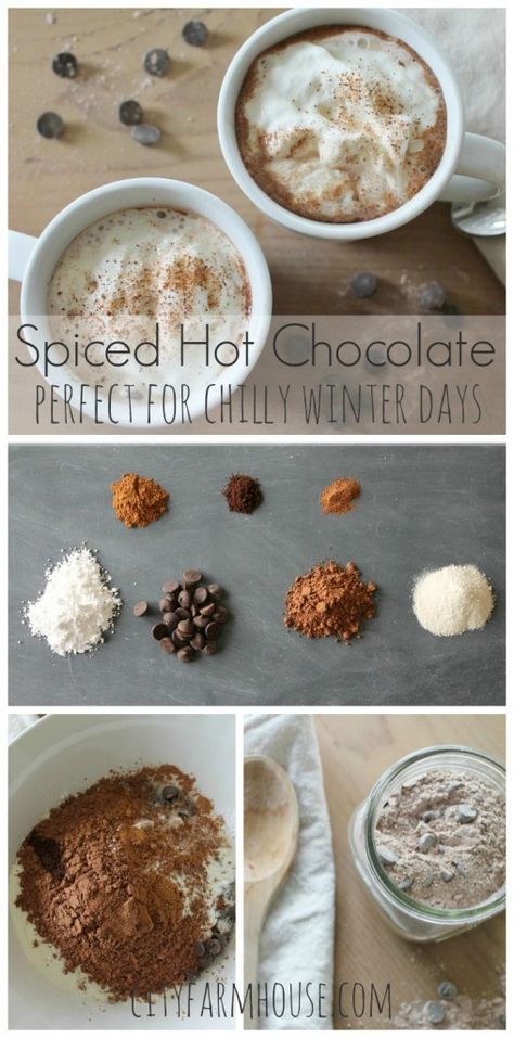 Spiced Hot Chocolate {perfect for chilly winter days}-City Farmhouse Dark Hot Chocolate, Spiced Hot Chocolate, City Farmhouse, Cake Mug, Mocha Latte, Spiced Pumpkin, Hot Chocolate Mix, Hot Chocolate Bars, Chocolate Caliente