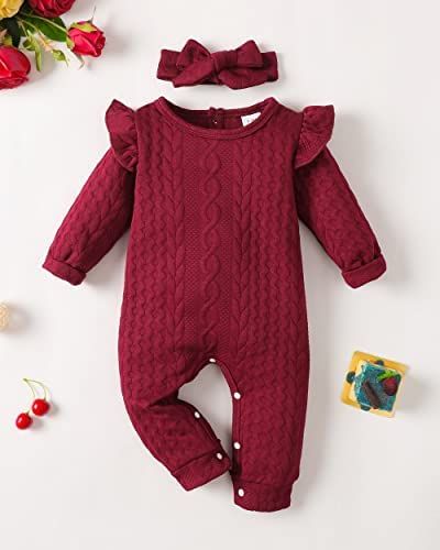 Baby Rompers Girl, Newborn Baby Girl Clothes, Winter Newborn, Fall Baby Clothes, Clothes Fall, Winter Baby Clothes, Girls Christmas Outfits