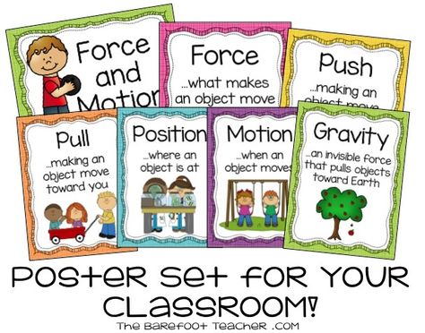 You'll be moving & grooving with these FUN and engaging Force and Motion activities that are geared for kids in Kindergarten and First Grade! Force And Motion Activities, Science Interactive Notebooks, Force Activities, Motion Activities, Creative School Project Ideas, 1st Grade Science, First Grade Science, Kindergarten Readiness, Interactive Science Notebook