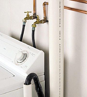 Setting Up a Laundry Room | Better Homes & Gardens Laundry Room Plumbing, Pex Plumbing Diy, Washing Machine Installation, Washer And Dryer Pedestal, Laundry Makeover, Laundry Room Hacks, Toilet And Bathroom Design, Sink Plumbing, Pex Plumbing