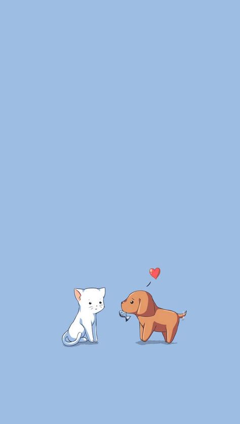 Funny cute love wallpaper by Skate_boY - c4 - Free on ZEDGE™ Wallpaper Gatos, Cute Dog Wallpaper, Cat Background, Flowery Wallpaper, Cute Love Wallpapers, Apple Wallpaper Iphone, Iphone Wallpaper Photos, Dog Wallpaper, Download Cute Wallpapers