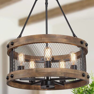 Chandelier Wood, Drum Shade Chandelier, Farmhouse Lamps, Chandelier For Dining Room, Wooden Chandelier, Lantern Chandelier, Barn Design, Wood Chandelier, Farmhouse Chandelier