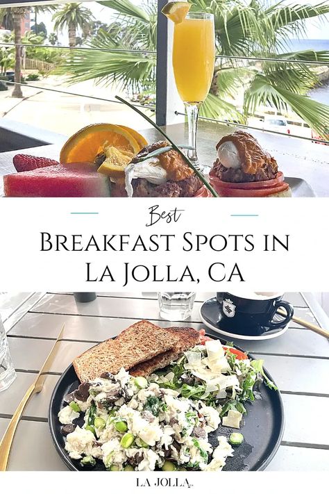 A resident's guide to the best places to eat breakfast or brunch in La Jolla that suit all appetites and price ranges. My community excels at morning meals! La Jolla Restaurants, San Diego Brunch, Luxury Family Travel, Morning Meals, La Jolla San Diego, San Diego Vacation, California Restaurants, Breakfast Places, Brunch Places