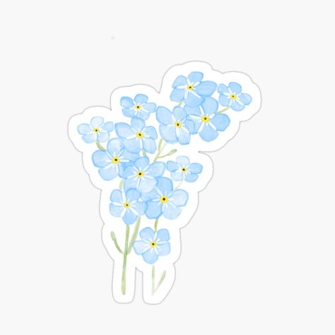 Light Blue Stickers Aesthetic Printable, Spring Stickers Aesthetic, Tiny Stickers, Spring Stickers, Tulip Colors, Scrapbook Patterns, Forget Me Not Flowers, Happy Stickers, Flower Stickers