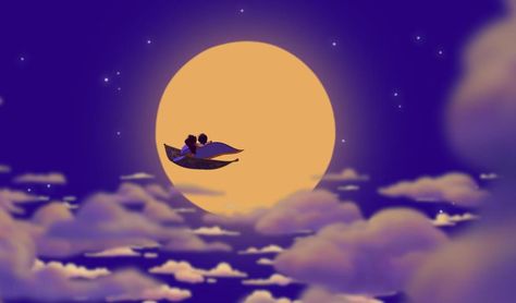 ♫ Unbelievable sights, indescribable feeling. Soaring, tumbling, freewheeling, through an endless diamond sky. A whole new world! ♪ Jasmine And Aladin, Disney Timeline, Aladdin Magic Carpet, Aladdin Wallpaper, Anime Sites, Aladdin Jasmine, Mood Images, Aladdin And Jasmine, Disney Songs