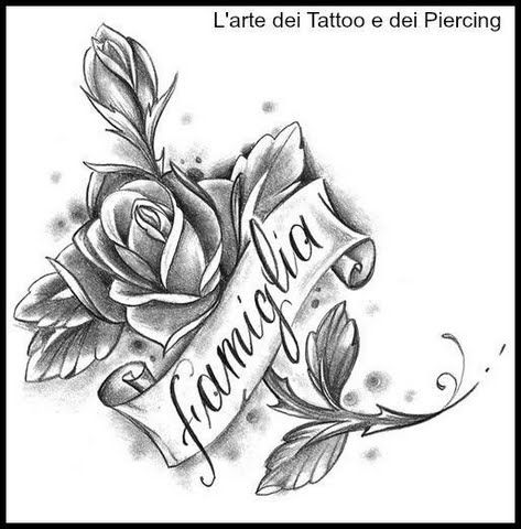 Roses with Faith in Ribbon Drama Masks, Ribbon Tattoos, Tattoo Templates, Tattoo Script, Microsoft Excel, Microsoft Office, Rose Tattoo, Triangle Tattoo, Tattoo Artists