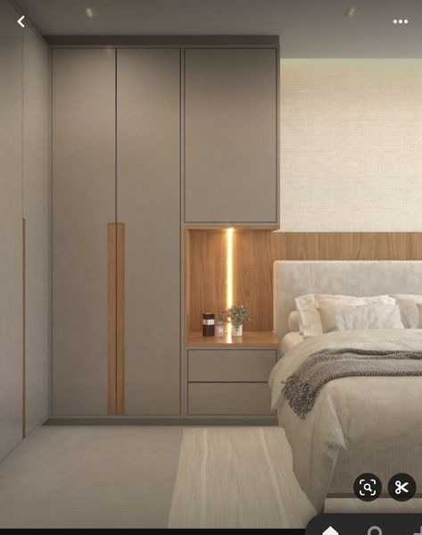 Sleeping Room Design, Cama Closet, Small Modern Bedroom, Massage Room Design, Wardrobe Laminate Design, Bedroom Interior Design Modern, Bed With Wardrobe, Bedroom Built Ins, Bedroom Design Styles