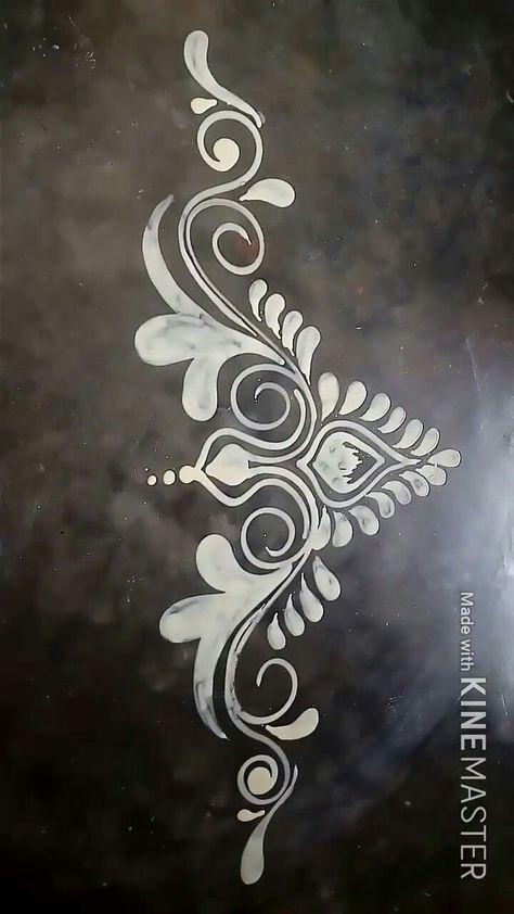 Beautiful Alpona Design Lotus, Jhoti Chita Design Simple Easy, Owl Alpona, Mandir Rangoli Design, Easy Alpona Design Bengali, Alpana Designs Bengali Simple, Simple Alpona Design Bengali, Lokhi Puja, Easy Alpana Designs