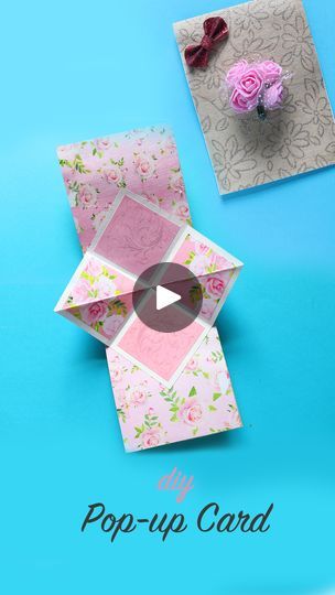 Pop Up Easy Cards, Simple Pop Up Cards, Pop Up Cards Diy Easy, Easy Pop Up Cards, Cards Diy Easy, 3d Pop Up Cards, Pop Up Greeting Cards, Card Folds, Card Tutorial