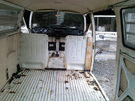 Our Life with a 1971 Vw Bay Window Camper Van: March 2013 Vw Bay Window Interior, Vw Bay Window, Volkswagon Bus, Vw Bus Interior, Van Project, Sledge Hammer, Bus Interior, Vw Combi, Volkswagen Van