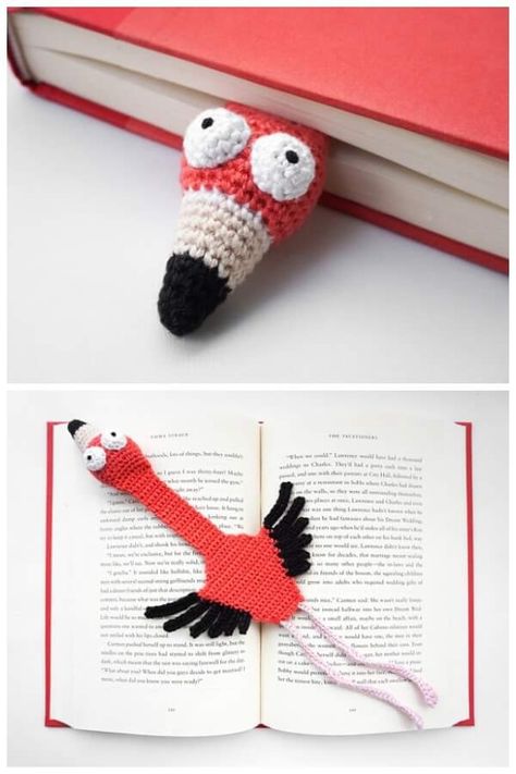 Crochet Bookmarks Free Patterns, Crochet Flamingo, Crochet Kingdom, Bookmark Crochet, Penanda Buku, Crochet Bookmark Pattern, Crochet Bookmark, Crochet Lion, Crochet Decrease