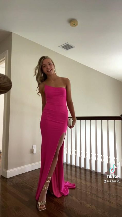 Prom Dresses Tighter, Homecoming Dresses Pink Long, Elegant Dresses Classy Prom, Hot Pink Silk Prom Dress, Deep Pink Prom Dress, Year 12 Ball Dresses Australia, Senior Prom Dresses Pink, Hot Pink Formal Dresses Long, Prom Dresses Freshman Year