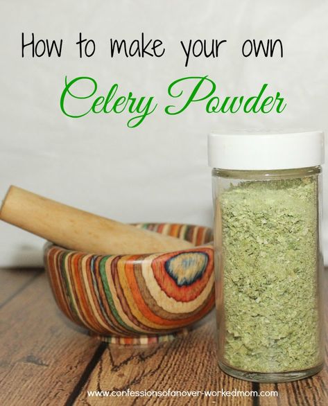 How to Make Celery Powder sponsored by @Dandy Fresh Celery Powder, Healthy Recipes Crockpot, Dehydrating Food, Diy Mixes, Recipes Potato, Preserving Foods, Canned Food Storage, Dinner Recipes Healthy, Homemade Spices