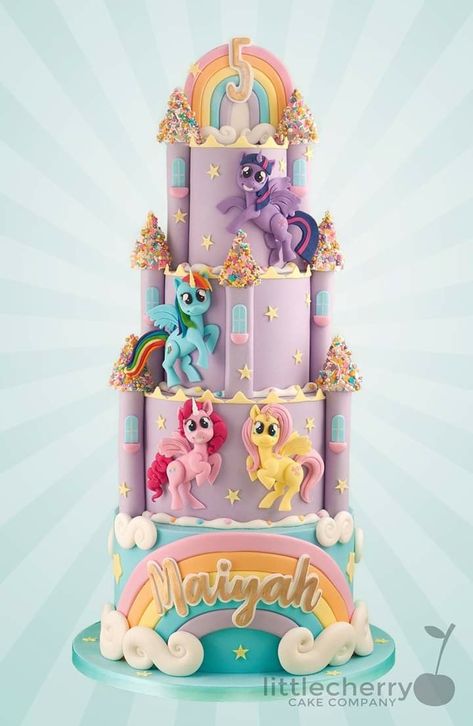 Cake Ideas Rainbow, Unicorn Birthday Party Cake, My Little Pony Cake, Little Pony Cake, My Little Pony Birthday Party, Disney Birthday Cakes, Pony Cake, Little Pony Birthday Party, Unicorn Birthday Cake