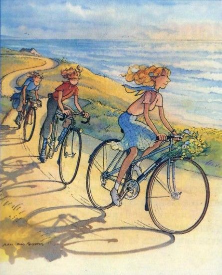 French Peugeot catalog cover circa 1980 People Riding Bikes, Bicycle Drawing, Cycle Drawing, Bicycle Pictures, Bicycle Illustration, Riding Bikes, Cycling Posters, Bike Drawing, Bike Illustration