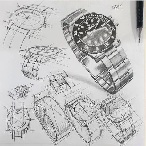 Watch Sketch, Drawing Online, Watch Drawing, Structural Drawing, Graphite Art, Perspective Drawing Architecture, Perspective Drawing Lessons, Object Drawing, Drawing Studies