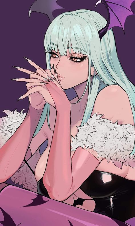 Morrigan Aensland, Capcom Vs Snk, Capcom Vs, Emo Art, Vampire Hunter, Cyberpunk Art, Marvel Vs, Video Game Characters, Game Character