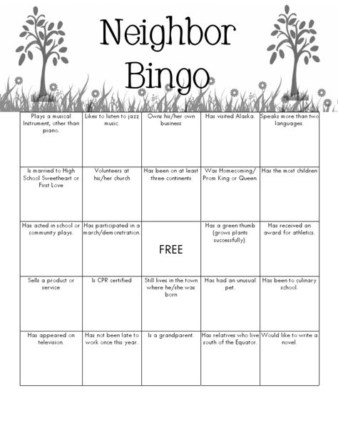 Halloween Neighborhood, Block Party Games, Progressive Dinner Party, Welcome New Neighbors, Neighborhood Activities, Halloween Block Party, Bingo Christmas, Summer Block Party, Neighborhood Block Party