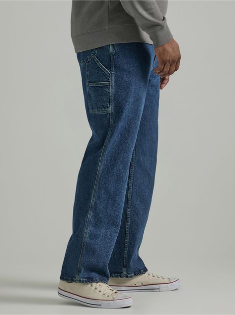 Carve out your big and tall carpenter legend with the Lee® Men's Legendary Carpenter Jean. Whether you're a worker or just a denim head, this jean comes equipped with all the carpenter details you want, like extra tool and ruler pockets, a hammer loop, and a watch pocket. It even adds our premium preferred denim, Lee Legendary details, and exclusive Dungaree® hip pockets. When you need to look stylish at a casual gathering, this might be your new go to jean. Mens Carpenter Jeans, Watch Pocket, Carpenter Jeans, Big And Tall, Dungarees, Big & Tall, Jeans Style, Denim Pants, Ruler