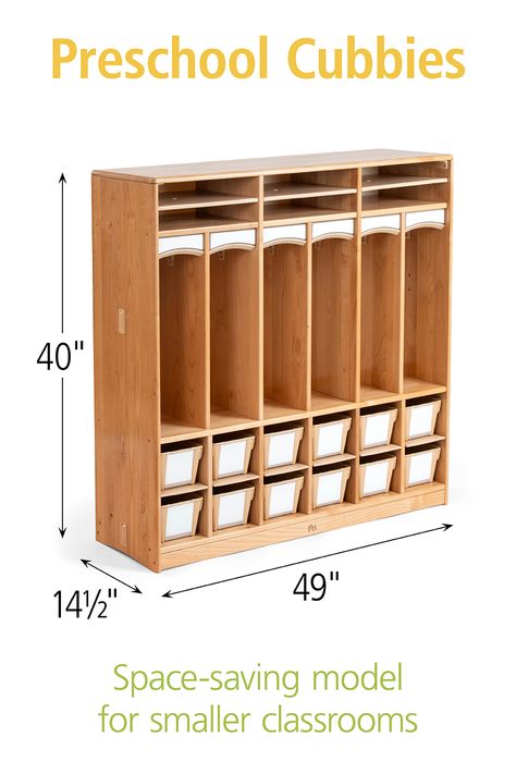 https://www.communityplaythings.com/products/classroom/cubbies-and-lockers/preschool-cubbies/compact-preschool-cubby-6?v=A264_G491 Daycare Cubbies, Preschool Cubbies, Preschool Classroom Organization, Classroom Cubbies, Kindergarten Classroom Organization, Mail Slots, Classroom Welcome, Toddler Classroom, Montessori Classroom