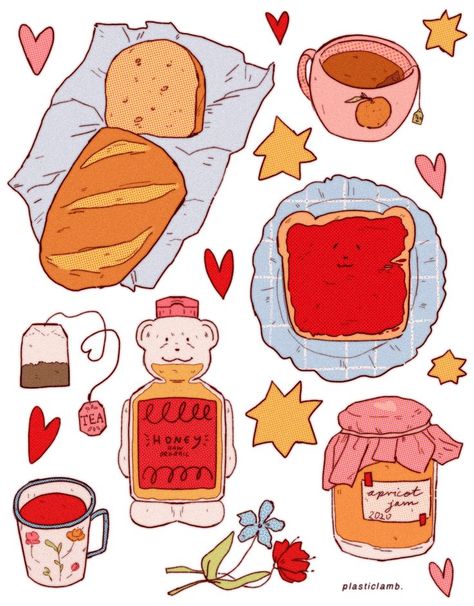 Food Illustration Art, Aesthetic Cottagecore, Arte Inspo, Wow Art, Cottagecore Aesthetic, Art Journal Inspiration, Food Illustrations, Cute Doodles, Pretty Art