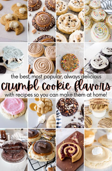 Best Crumbl Cookie Flavors via @cookingwithkarli Same Dough Different Cookies, Crumble Wedding Cake Cookie, Best Dessert Recipes Fancy, Best Crumbl Cookie Copycat, Crumbl Cookie Christmas, Crumbl Waffle Cookie Copycat, Crumbl Copycat Recipes, Crumbl Copycat Cookie Recipe, Crumbl Christmas Cookies