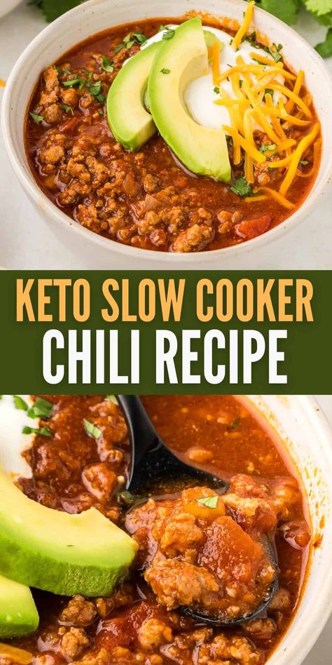 Look no further than this Keto Chili recipe for hearty, healthy comfort food. It's bean-free and full of delicious Tex Mex flavor. With 27g of protein and only 4.8g of carbs, it will keep you coming back for more! Easy Keto Chili, Chili Keto, Low Carb Chili Recipe, Keto Chili, Low Carb Chili, Keto Soup, Healthy Comfort Food, Low Carb Dinner Recipes, Minced Meat