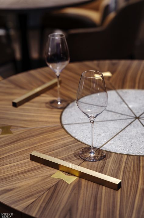 Maurizio Lai Architects Designs Michelin-Starred Restaurant Michelin Star Restaurant Interior, Backyard Restaurant, Restaurant Table Design, Walnut Countertop, Michelin Restaurant, Smoked Mirror, Timeless Interior, Restaurant Tables, Alvar Aalto