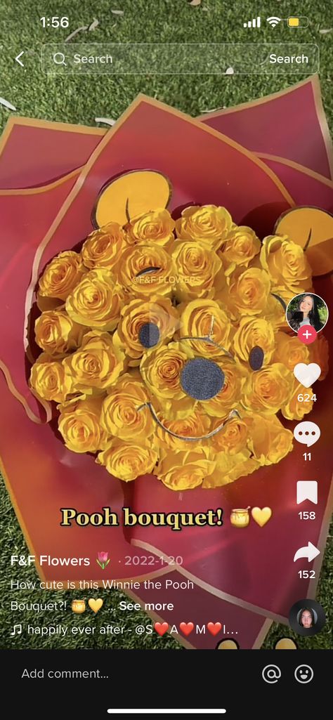 Lightning Mcqueen Flower Bouquet, Minion Flower Bouquet, Winnie The Pooh Flower Bouquet, Ribbon Ramos Ideas, Winnie The Pooh Bouquet, Ribbon Ramos, Winnie The Pooh Flowers, Florist Arrangements, Eternal Bouquet