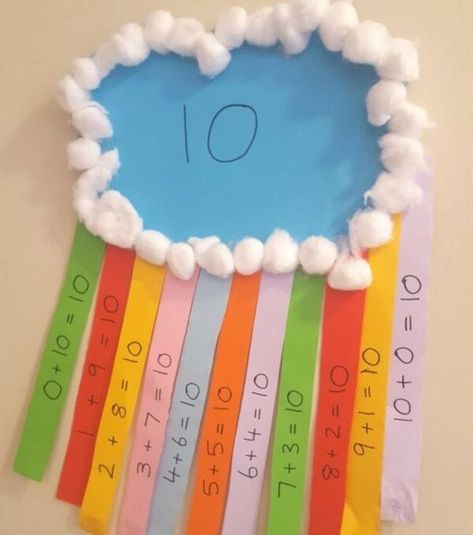 20 Terrific Activities and Ideas for Teaching Number Bonds Design Ideas For Bond Paper, Rainbow Facts, Number Bond Activities, Relief Teaching Ideas, Number Bonds To 10, Rainbow Craft, Number Bond, Math Crafts, Number Bonds