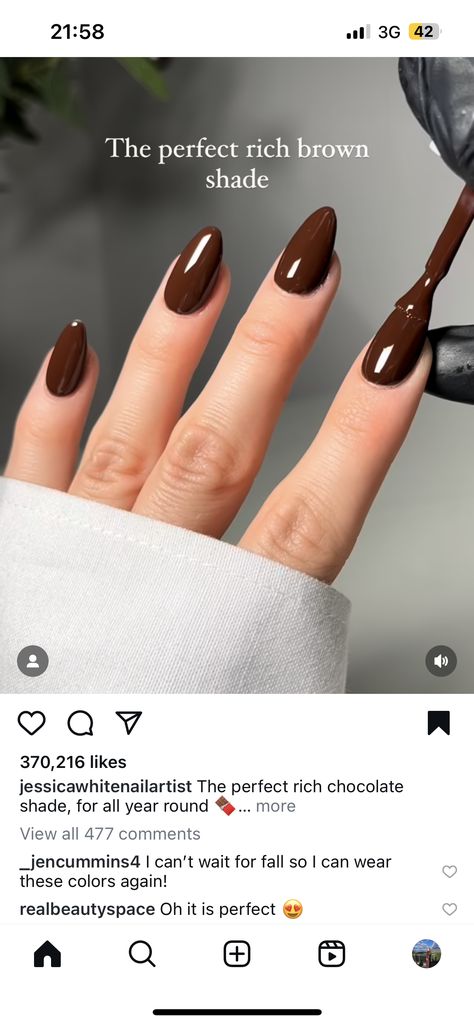 Brown Round Nails, Round Nails, Dark Brown, Skin, Nails