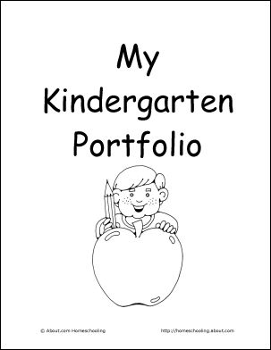 Kindergarten Portfolio from homeschooling.about.com. I like this idea but I might want to try to make it more personalized for Aurora. (Well, let her do it, that is.) Homeschool Portfolio, Kindergarten Portfolio, School Folders, Printable Kindergarten, Kindergarten Language Arts, Creating A Portfolio, Portfolio Covers, Kindergarten Books, Kindergarten Fun